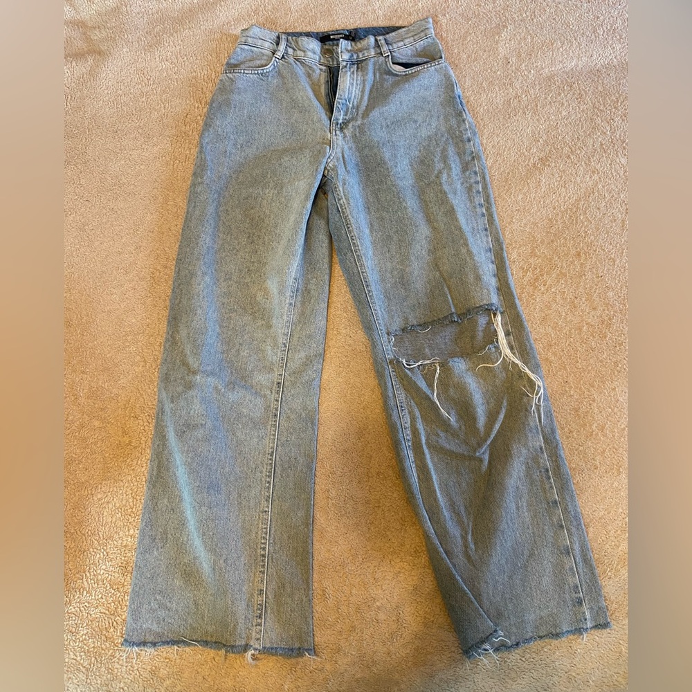 Misguided boyfriend wide leg  jeans